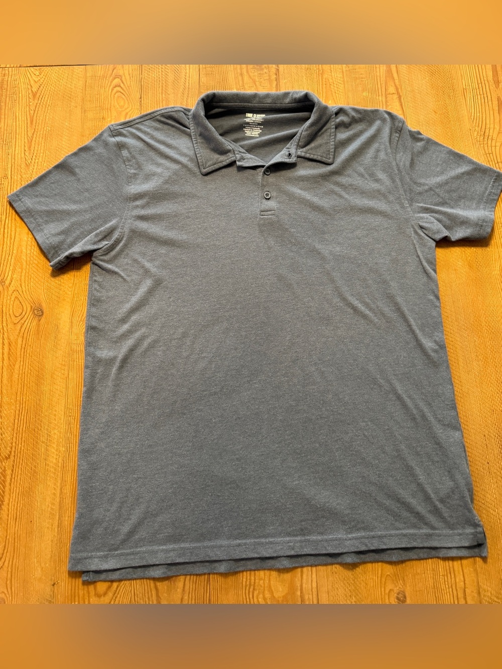 True Classic Men's Polo - Large - Dark Heather Blue (Dark Heather Tempest)